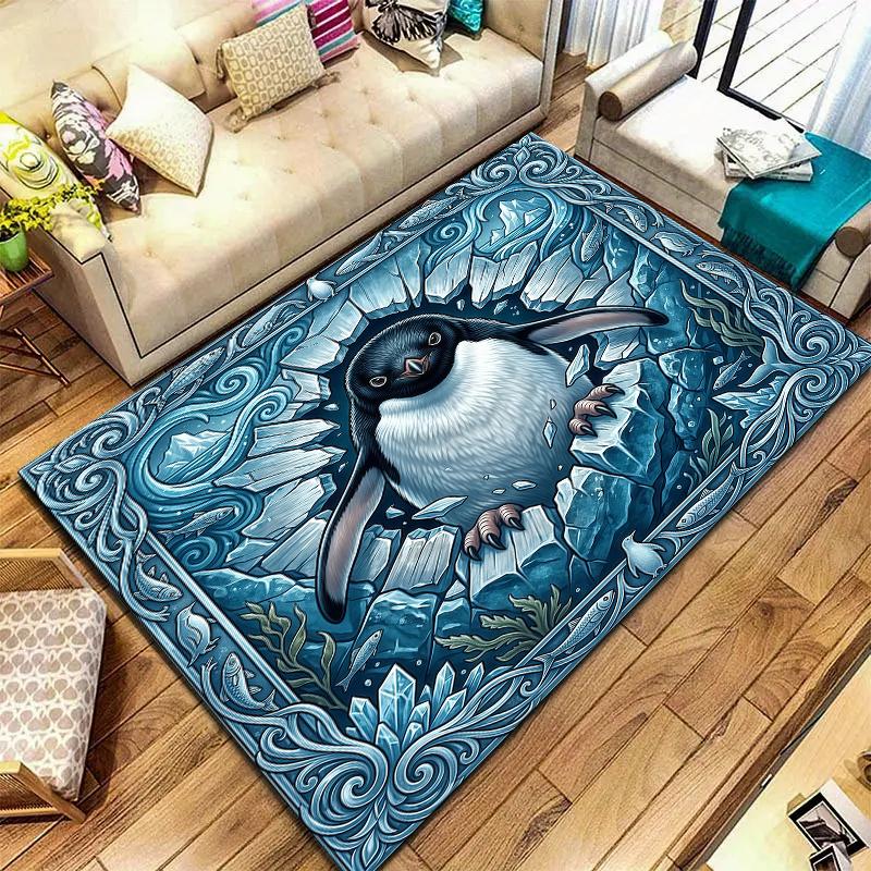 Animal drilling black panther Carpet Rug for Living Room Bedroom Home Sofa Decoration,Kids play Non-slip Floor Mat