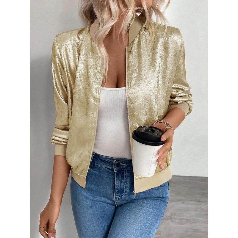 Veste Mode Fine Unie Couture Printemps Automne Nouvelle Veste Casual Ajustée Mince Veste Top