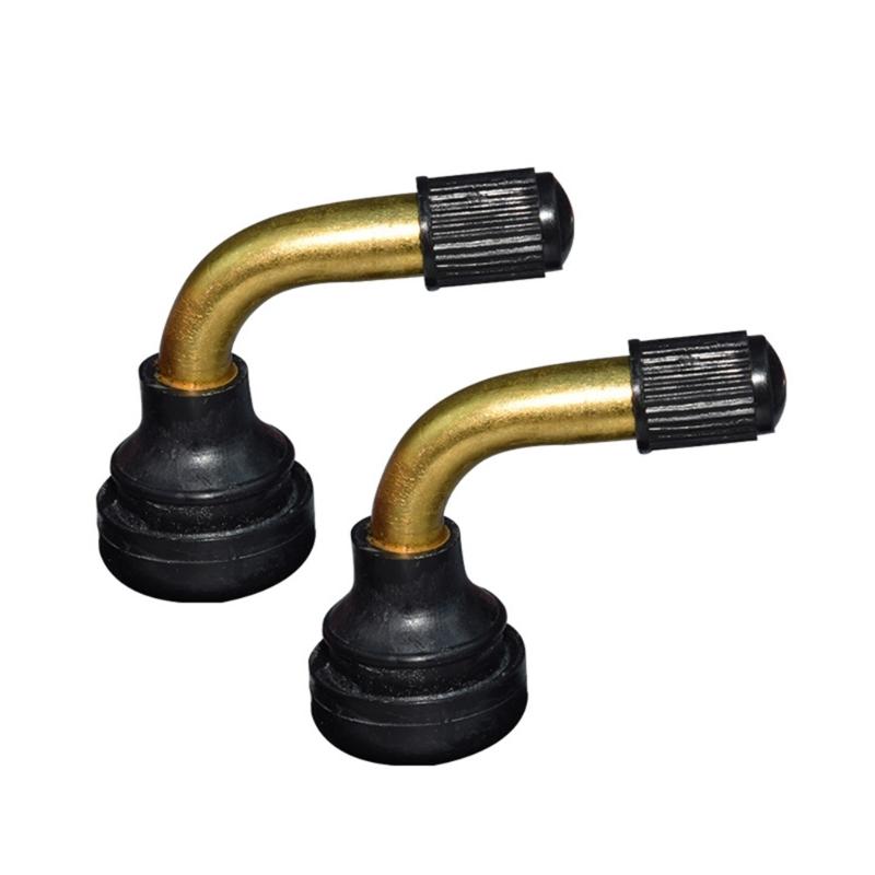 PVR40 50 60 70 Tire Valves Stem 90 Degree Bent Snap In Rubber Base Wheel Tyre Valves Stem with Caps for Motorcycle Tire