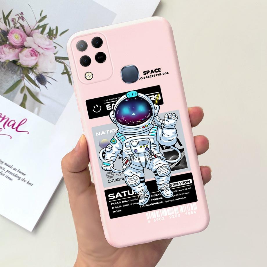 Für Infinix X689F X689 Hülle Infinix Hot 11 G37 Hot 10S NFC 10T Coque Funda Weiches Silikon Kamera Geschützt Schwarze Katze Weltraummann