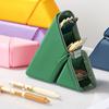 1pc Stylish Silicone Pencil Case, Desktop Office Study Folding Large Capacity Expandable Vertical Pencil Box, Portable