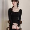 Herbst/Winter Nahtloses Warmes Rundhals Body Shaping Set: Fischgrätenmuster High Waist Leichte Ober- und Unterteile