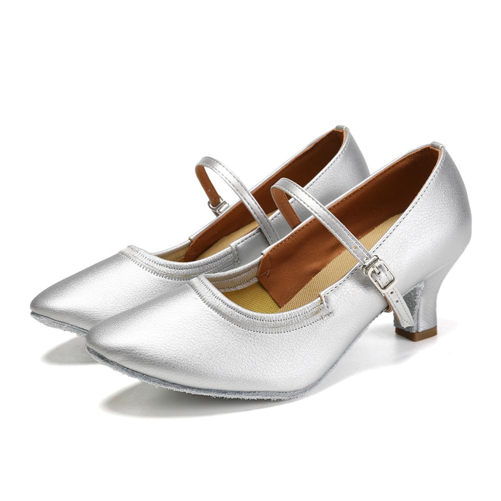 Mittelhohe Moderne Tanzschuhe Damen Geschlossene Zehe Leder Damen Tango Walzer Latein Party Ball Tanzschuhe Absatz 5cm