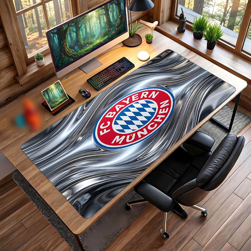 Tappetino per Mouse Grande Stampato Bayern Monaco, Tappetino Morbido in Gomma Antiscivolo per Scrivania da Gioco per Ufficio Laptop Computer Decorazione