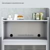 Jingxin 4-Tier Carbon Steel Kitchen Storage Rack with Wheels