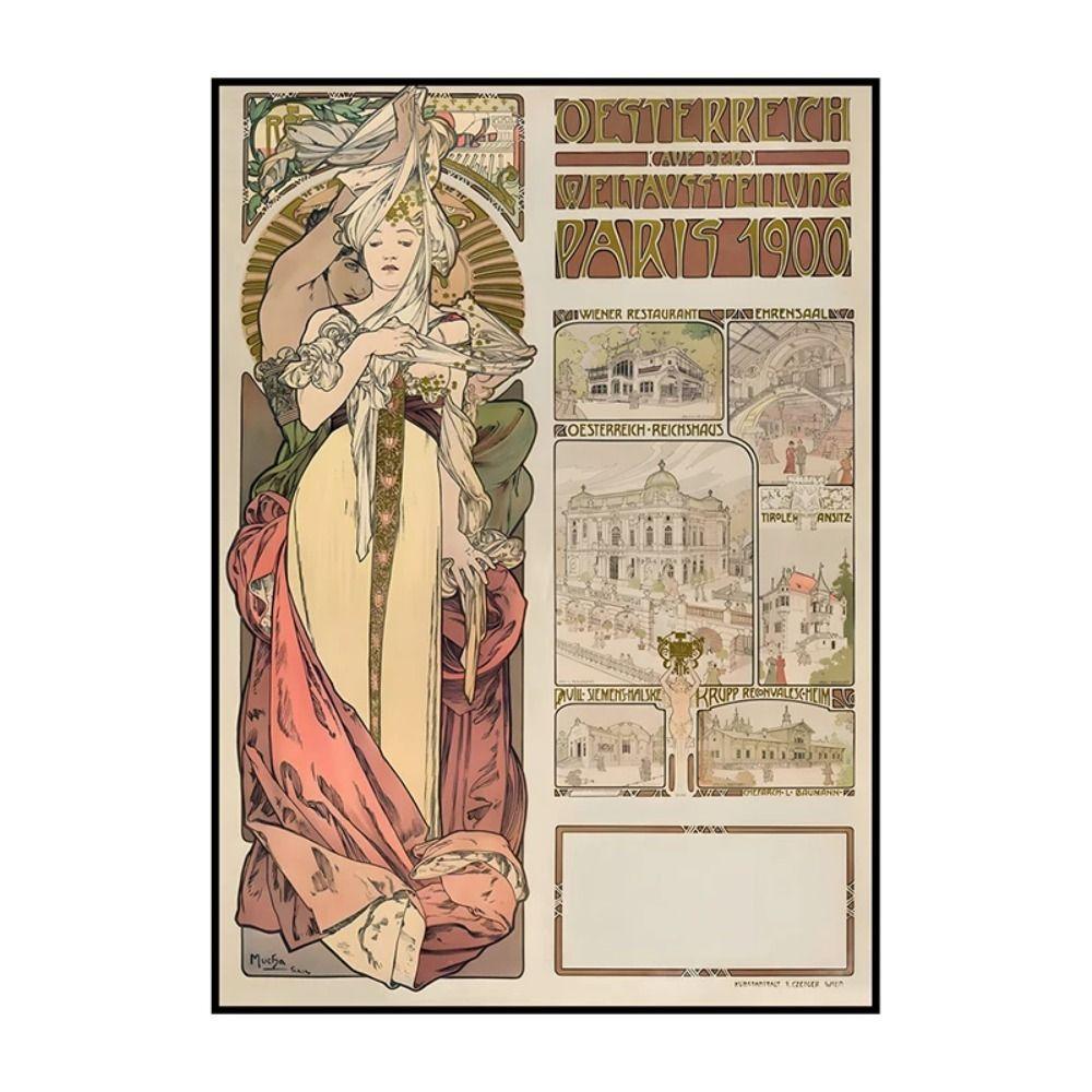 Vintage Art Nouveau Woman Tin Sign Retro Metal Panel Home Bar Cafe Decor