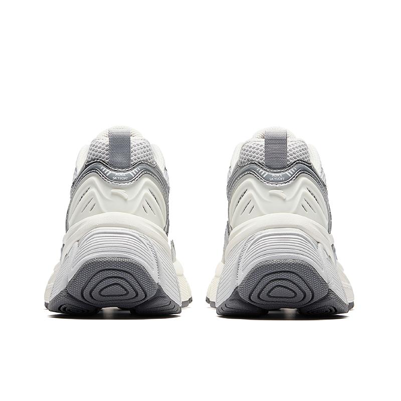 Anta Skyloft Casual Fashion Trendy Soft Bottom Height Increasing Low Top Lifestyle Shoes Women sneaker Cloud-Gray Silver Ivory-White 122548803-1