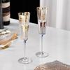 1Pair Love Heart Glass Goblet with Gold Edges Practical Champagne Drinking Flute Cups Elegant Gold Rimmed Glasswares