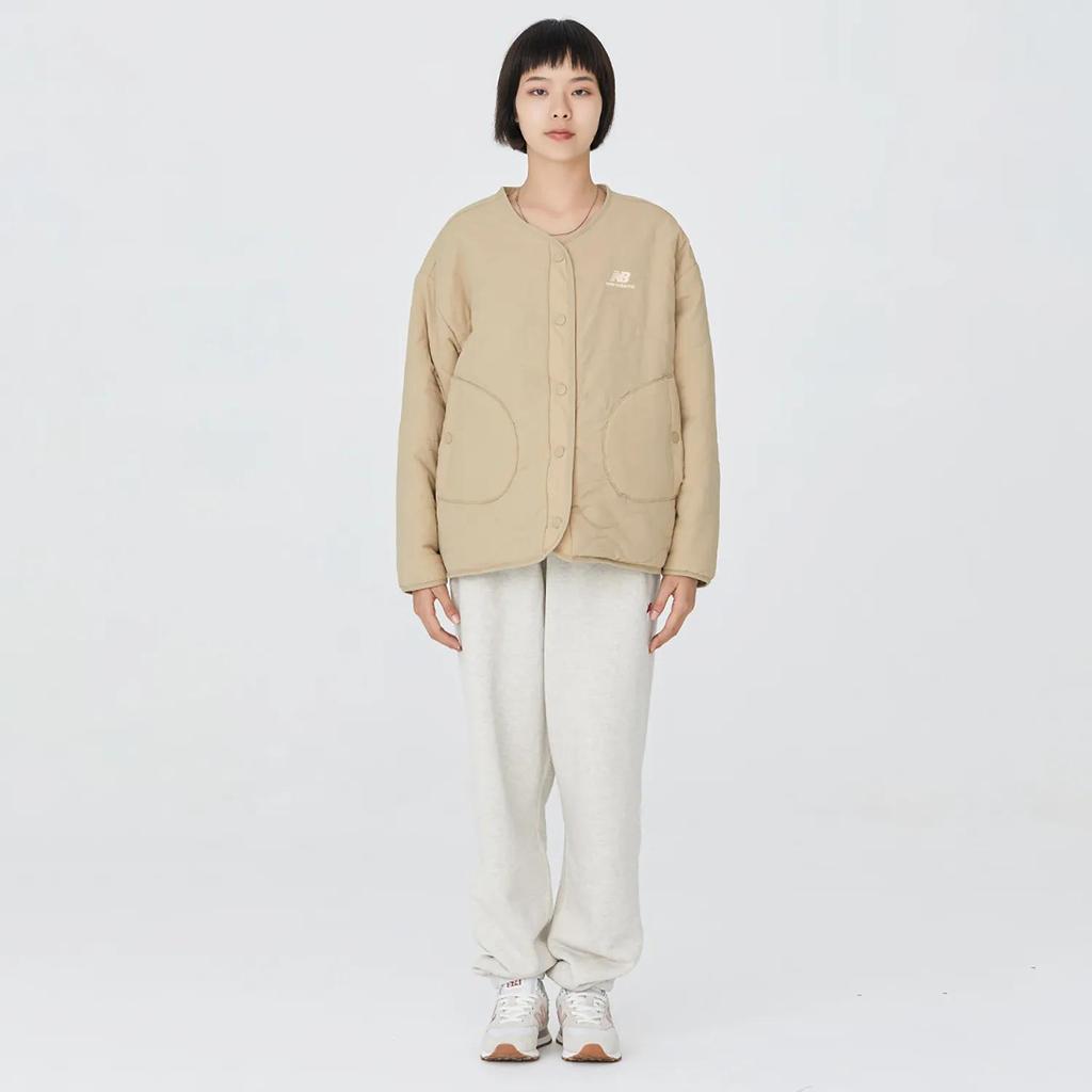 New Balance Puffer Jacket Winter Women's Khaki (Unisex) Puffer Jackets AWJ23316 INC