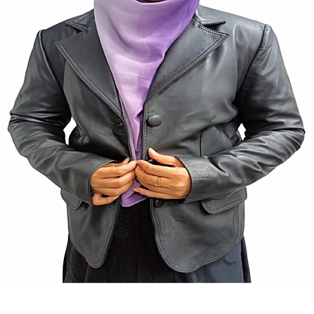 

Жіночий шкіряний тренч, стильне пальто зі справжньої м’якої шкіри REAL, шкіряний піджак, урочистий піджак для ділової зустрічі, весільне пальто з вирізаним лацканом XXL чорний