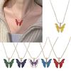 Butterfly Pendant Choker Adjustable Chain Necklace Perfect Gift for Girls Women