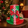 Christmas Top Hat Soft Pull-on with Bow Motif Photo Prop