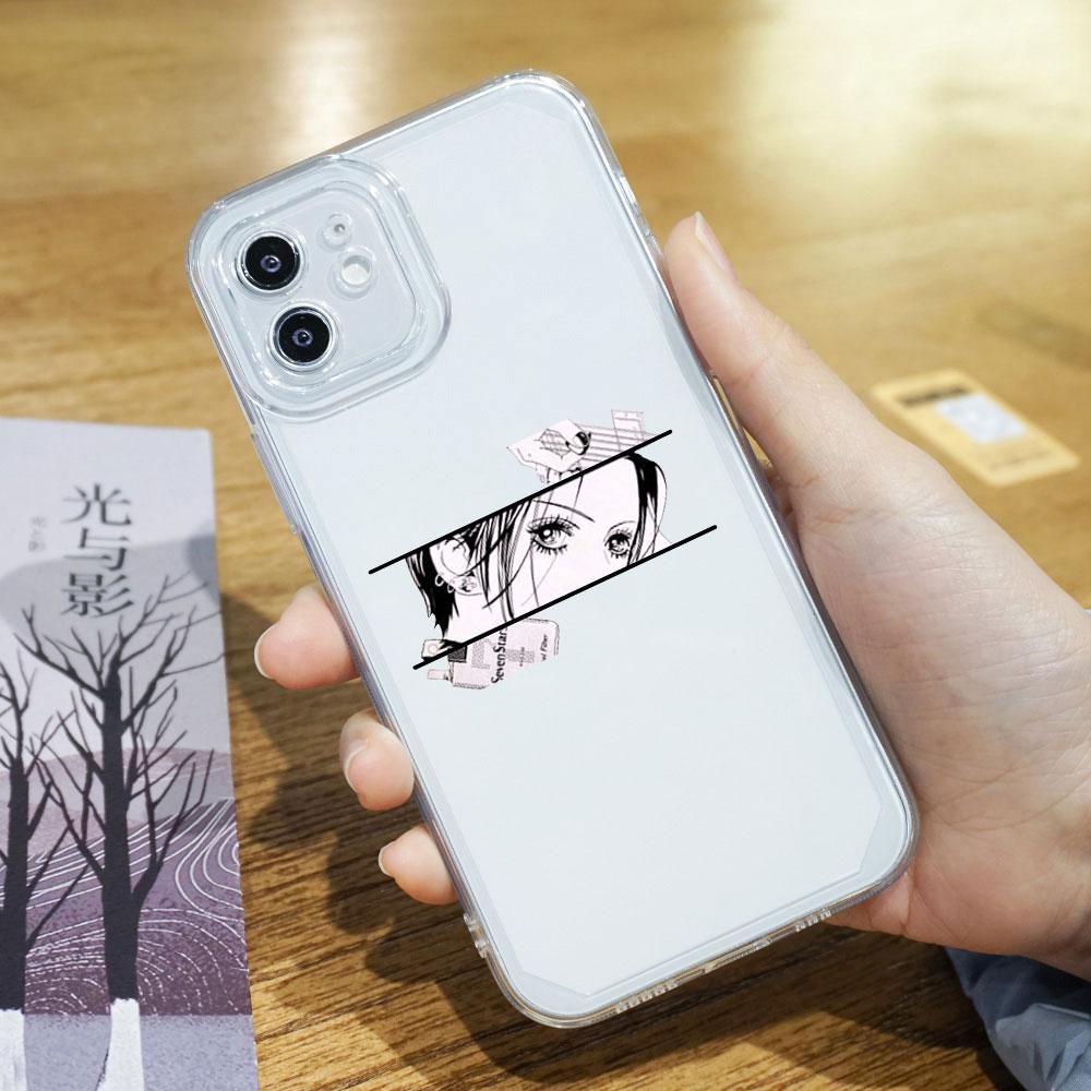 Japan Anime Nana Oosaki Phone Case For iPhone 17 16 15 11 12 14 13 Pro Max Mini X XR 7 Plus SE 17E Shockproof Transparent Cover