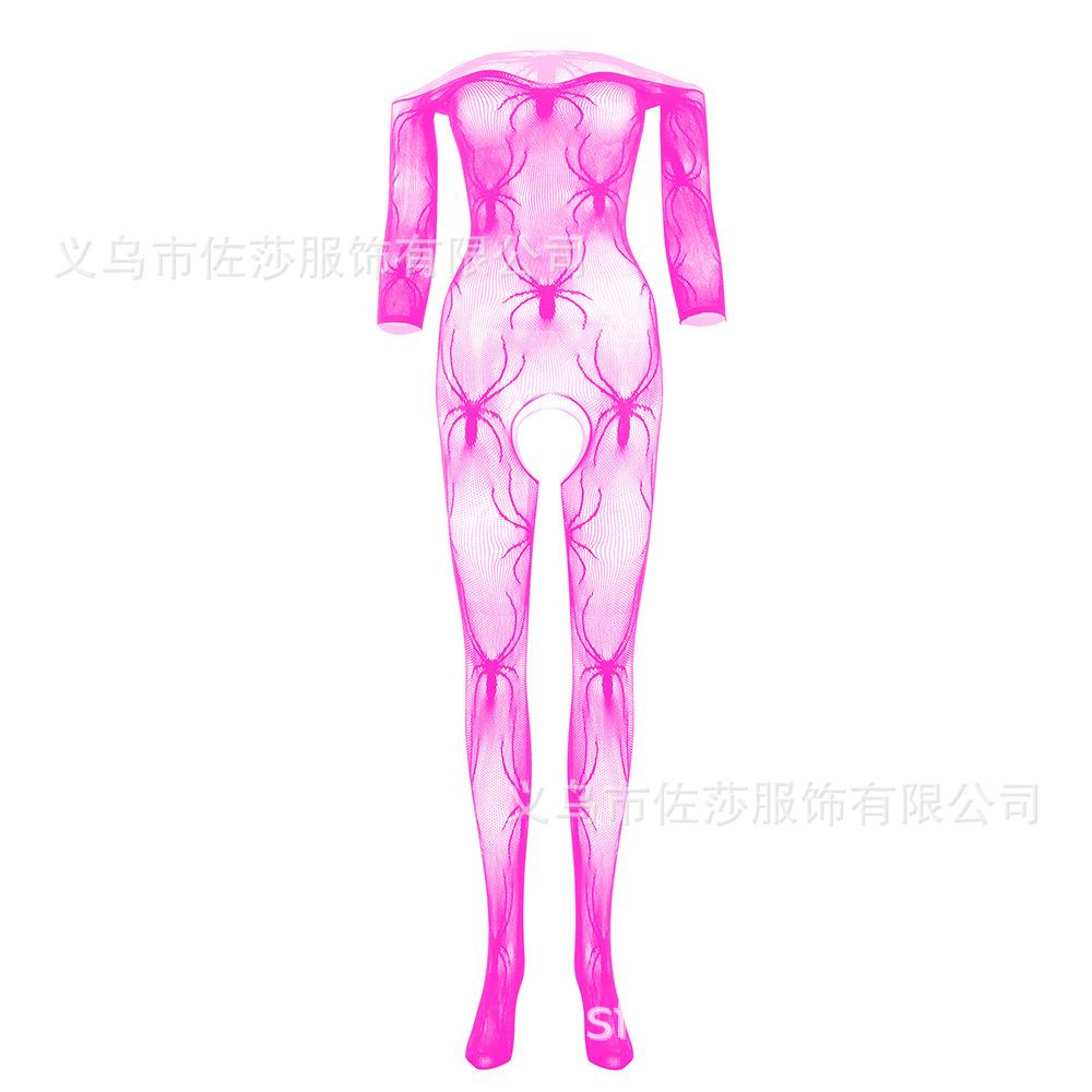 Sex Underwear Women's New Spider Web Sex Milk Sexy Hollow Jacquard One-piece Mesh 1