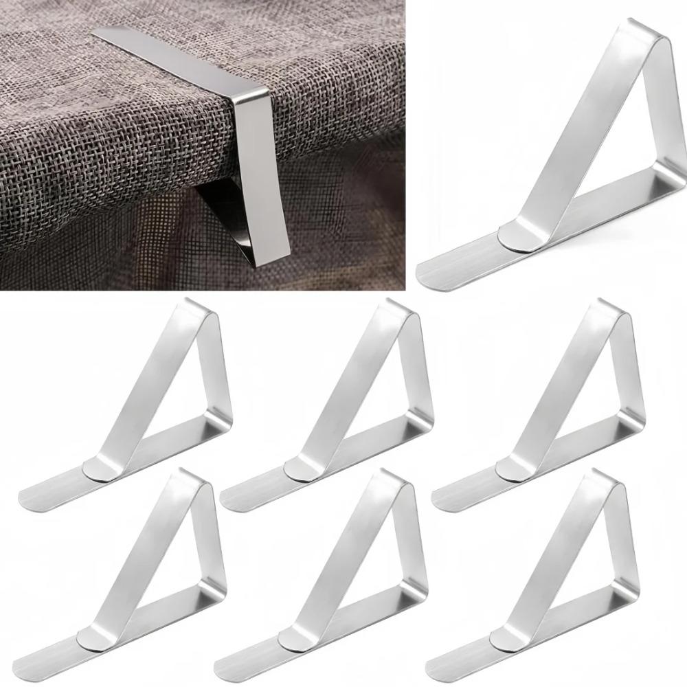 2-20Pcs Stainless Steel Anti-Slip Tablecloth Clips Non-slip Tables Cover Securing Clamps Clip Wedding Camping Promenade Table Cover Clip