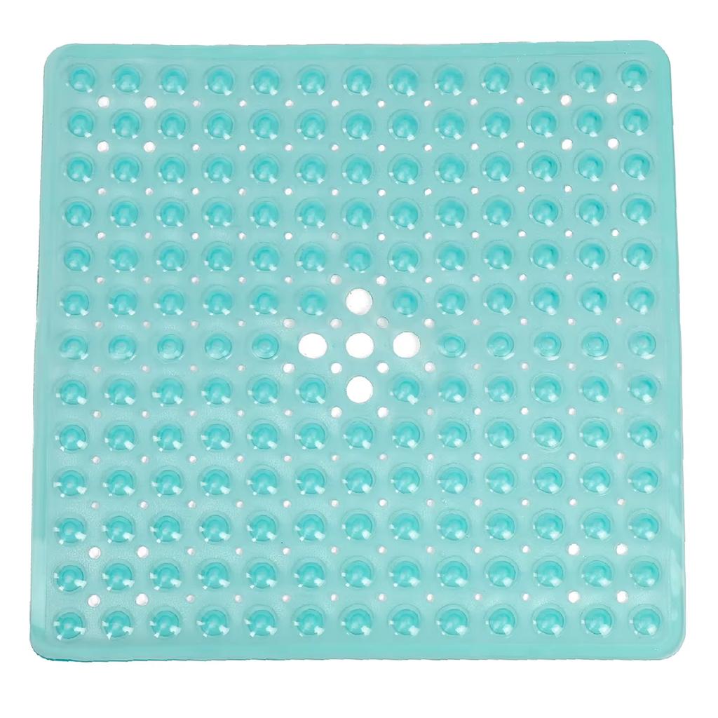 Čtvercová koupelnová předložka, Protiskluzová koupelnová předložka s přísavkami, Koupelnová předložka, Drenážní otvory, Lze prát v pračce