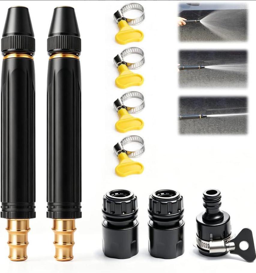 Black Diamond Copper-Plated High-Pressure Water Gun Nozzle for Car Wash & Garden Use