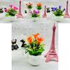 Artificial Lily Plant With Plastic Construction For Office Desk Decor And Home Interior