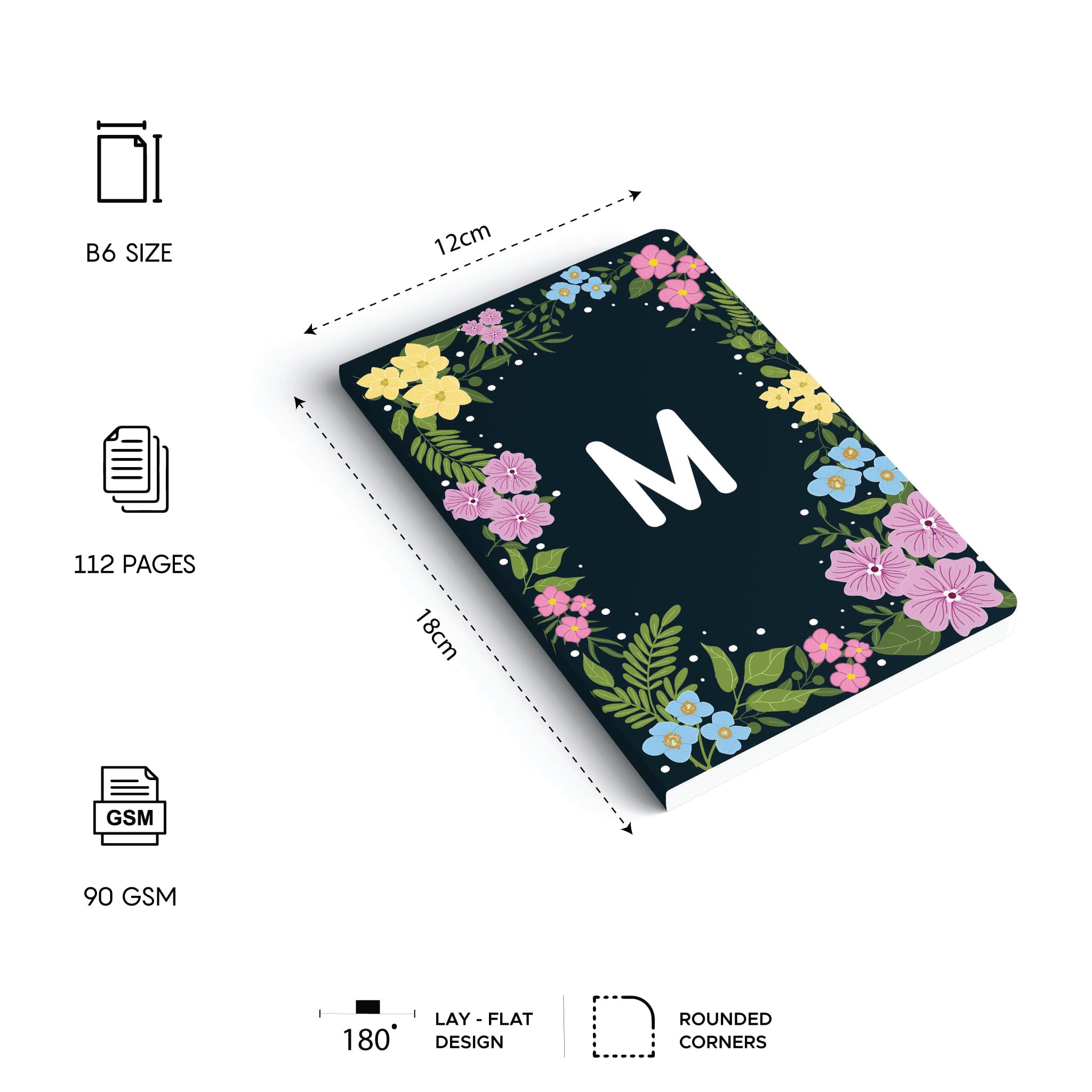 Factor Notes Notebook: B6, Ruled, Alphabet Series (M), 112 Pages