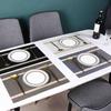 Modern Style Striped PVC Table Mat Placemats Stain Resistant Bowl Cup Dish Coaster Insulation Anti-Skid Waterproof Mats