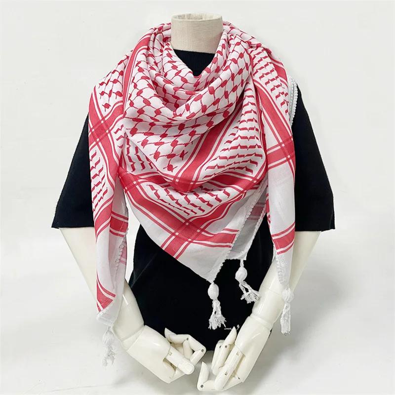 Arab Head Scarf Keffiyeh Middle Desert Shemagh Wrap Muslim Headwear Arabian Costume Scarf For Man