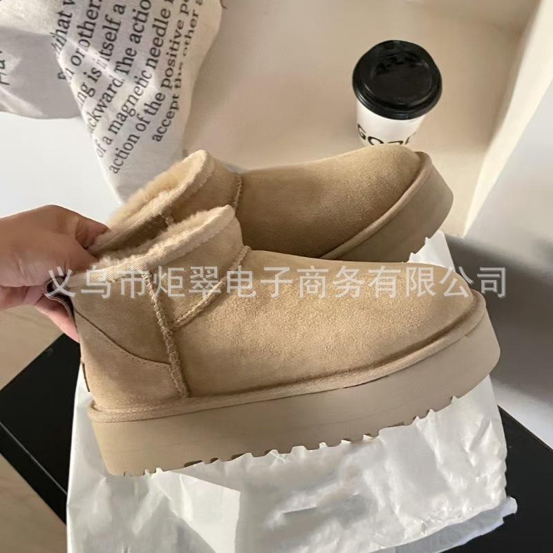 Sangpo snow boots female couple short boots new bread shoes winter velvet thickened thermal cotton
