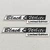 3D Aluminum Logo Black&White Limited Edition Badge Sticker Emblem Decals Auto Universal Accessories