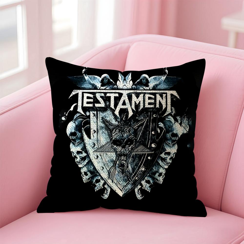 

TTestament Band Cushion Cover Natural Linen Pillow Case DoubleSided Print Decorative Sofa Pillowcase Home Decor Gift 30x30cm
