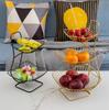 3-Tier Metal Fruit Vegetable Storage Rack Countertop Basket Organizer for Snacks Kitchen