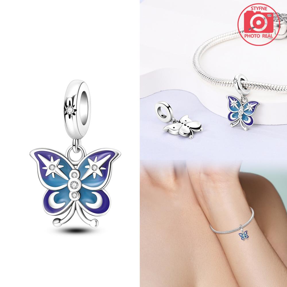 Kupferfarbener Dunkle Nacht Schmetterling Anhänger Passend für Charms Kupferfarben Original Armband Für Schmuckherstellung