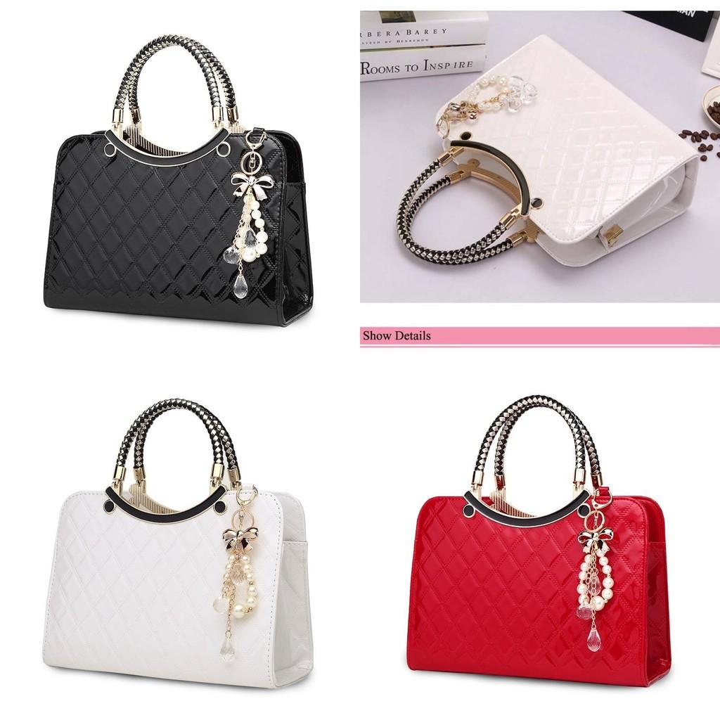 Chic Pu Leather Shoulder Bag With Embossed Pattern And Polyester Lining