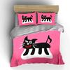 Set Decorazione Casa Design Gatto Nero Diverse Misure Camera da Letto per Bambini e Adulti Squisito Set Biancheria da Letto 3 Pezzi, Regalo