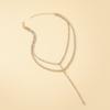 European and American accessories super flash full diamond tassel necklace ins fashion personality long collarbone chain wholesale