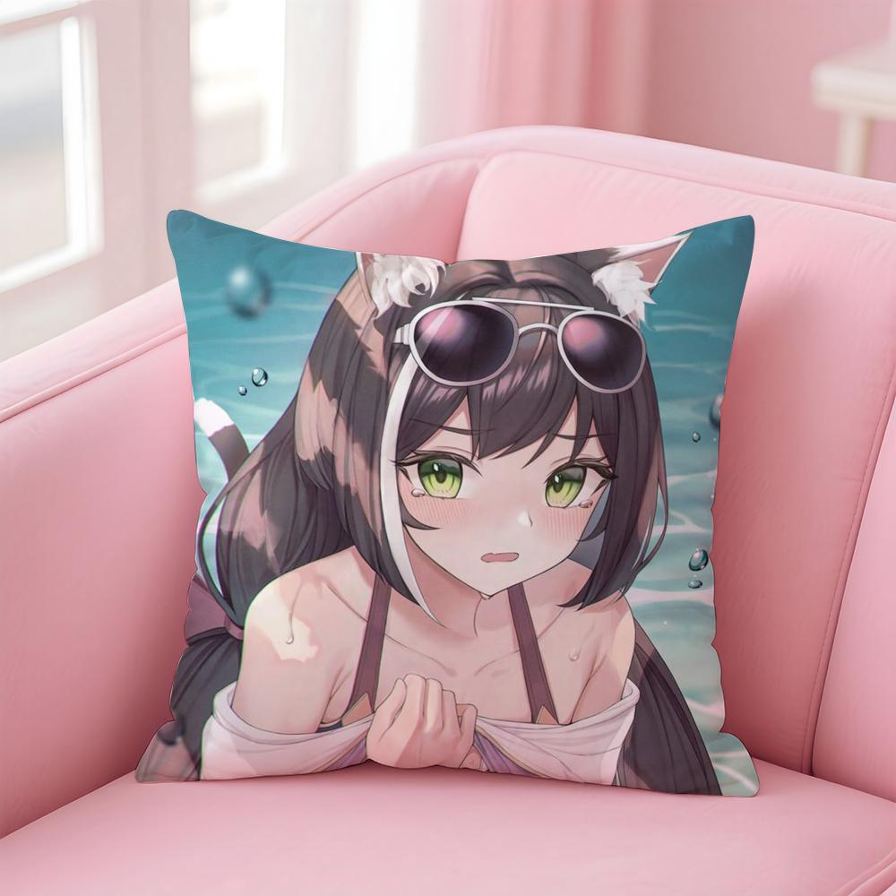 

Cat Girl Cute N-NekoparaS Cushion Cover Comfortable Reversible Pillow Cover Ideal for Car Sofa Bedroom & Beyond 12x12Inch