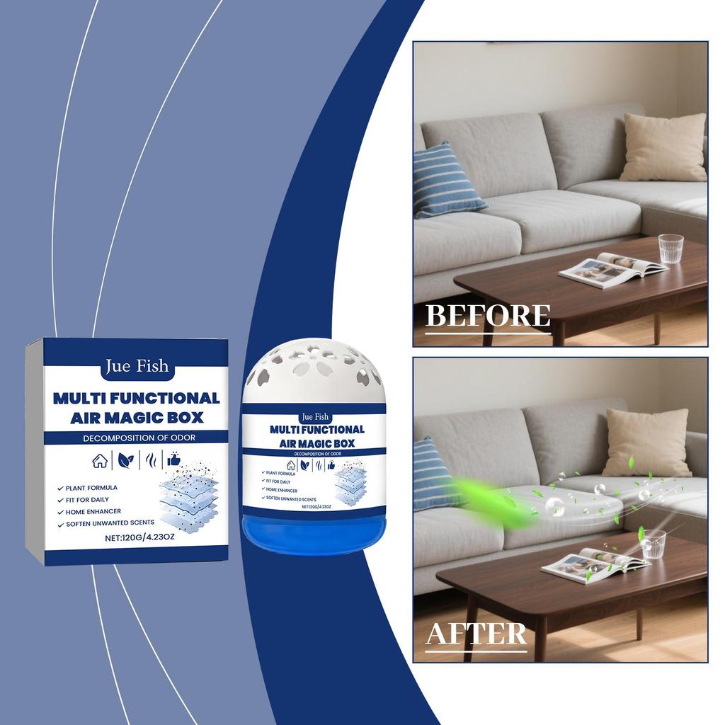 Jue Fish air freshener box long-lasting adsorption of odors, universal fresh air in the car and easy to place in the room 120G