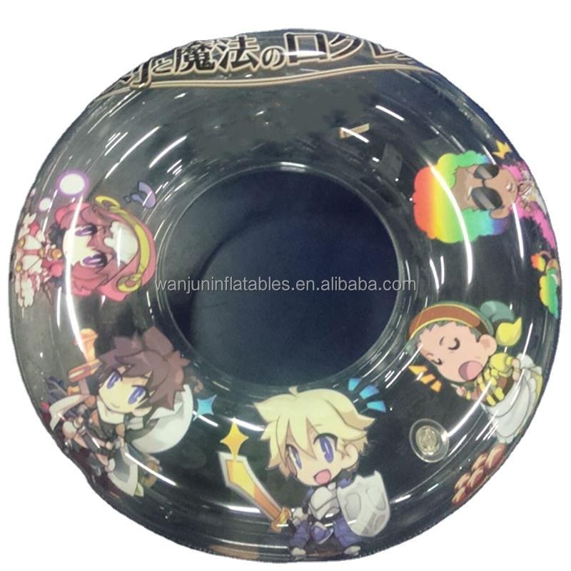 New Design High Quality Pvc Sexy Pool Toys Inflatable Anime Swimming Ring for Riding прозрачный