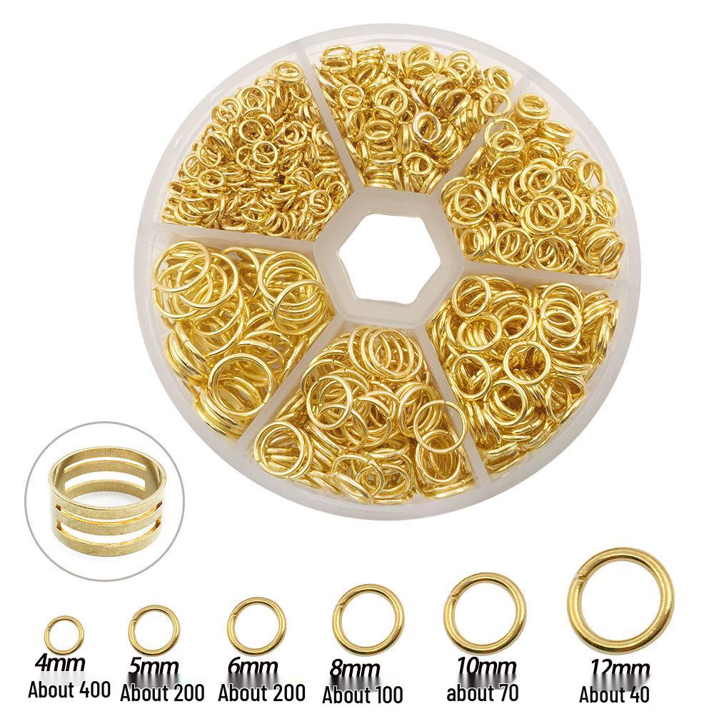 Cross Direct 1010pcs Single Loop Open Iron Jump Rings for DIY Handmade Jewelry, Boxed Accessories.