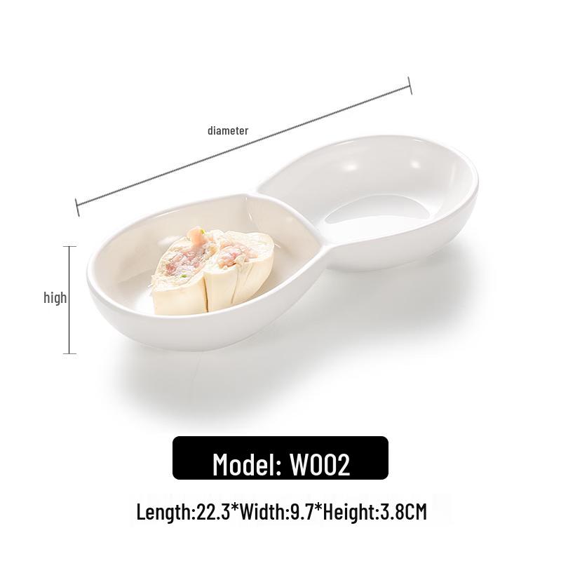 Japanese Style Melamine Divided Snack Plate Set