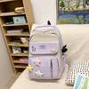 Color Block Campus Schoolbag Student Large Capacity Lightweight Backpack for Girls