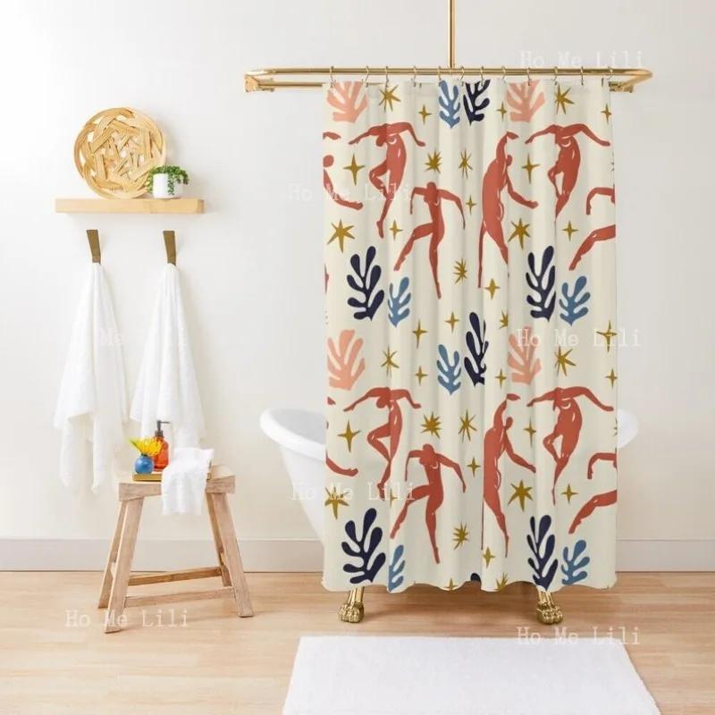 

Colorful Shower Curtains Vibrant Bathroom Matisse Patterns Eco-Friendly Waterproof Abstract Decor With Hooks Included W60H190(CM)-1 Pcs