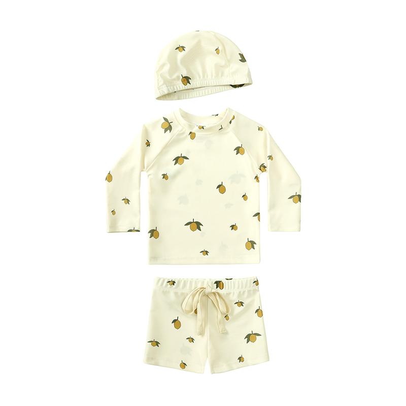 

Summer Kids Boy Swimsuits Sun Protection Vacation Beach Pants Long sleeve Tops with Hat Children Surfing Swim Suit 1-7T 130