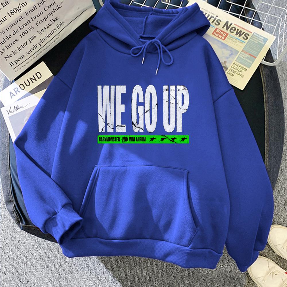 Song WE GO UP Hoodies Baby Korean Girl Group Monster  with Hooded Simplicity Casual Sweatshirt Moletom Cartoon Winter Hoody
