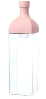 HARIO Kirk Bottle, 1200 ml, rauchrosa Harz, vertikaler und horizontaler Krug mit Teesieb, hergestellt in Japan, KAB-120-SPR