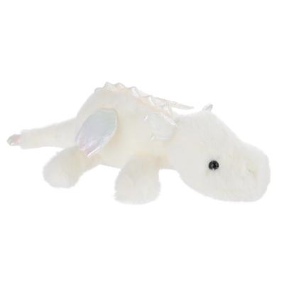 Apricot Lamb White Lying Dragon Plush Toy, Soft and Cute, Fluffy White Lying Dragon, 38cm, Suitable for Boys and Girls