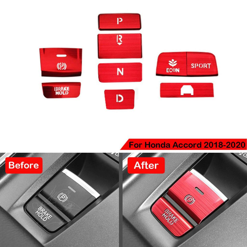 Auto Interior-Gear Shift Box Panel Button Cover Trim For Honda Accord 2018-