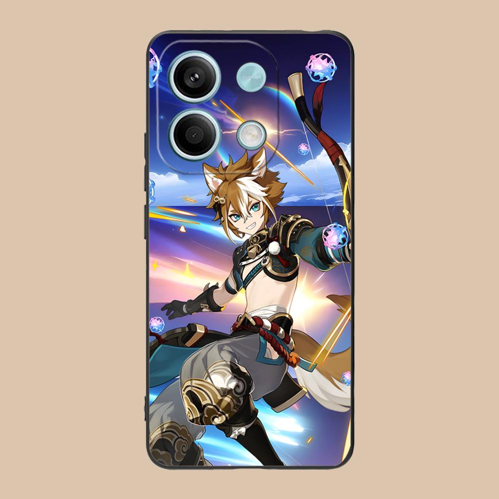 Game GI Gorou Mobile Phone Case for POCO F7 F6 F5 F4 F3 F2 Pro GT C75 C71 C65 C61 C40 Pro Ultra Colorful Printing Cover Luxury