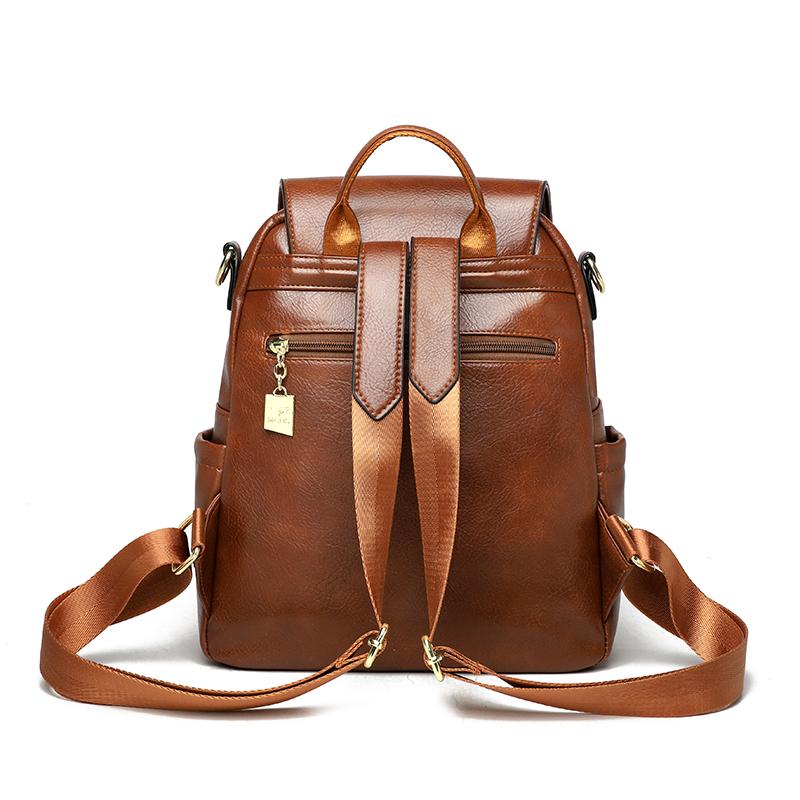 PU Backpack Women's Large Capacity Backpack Multifunctional Shoulder Bag