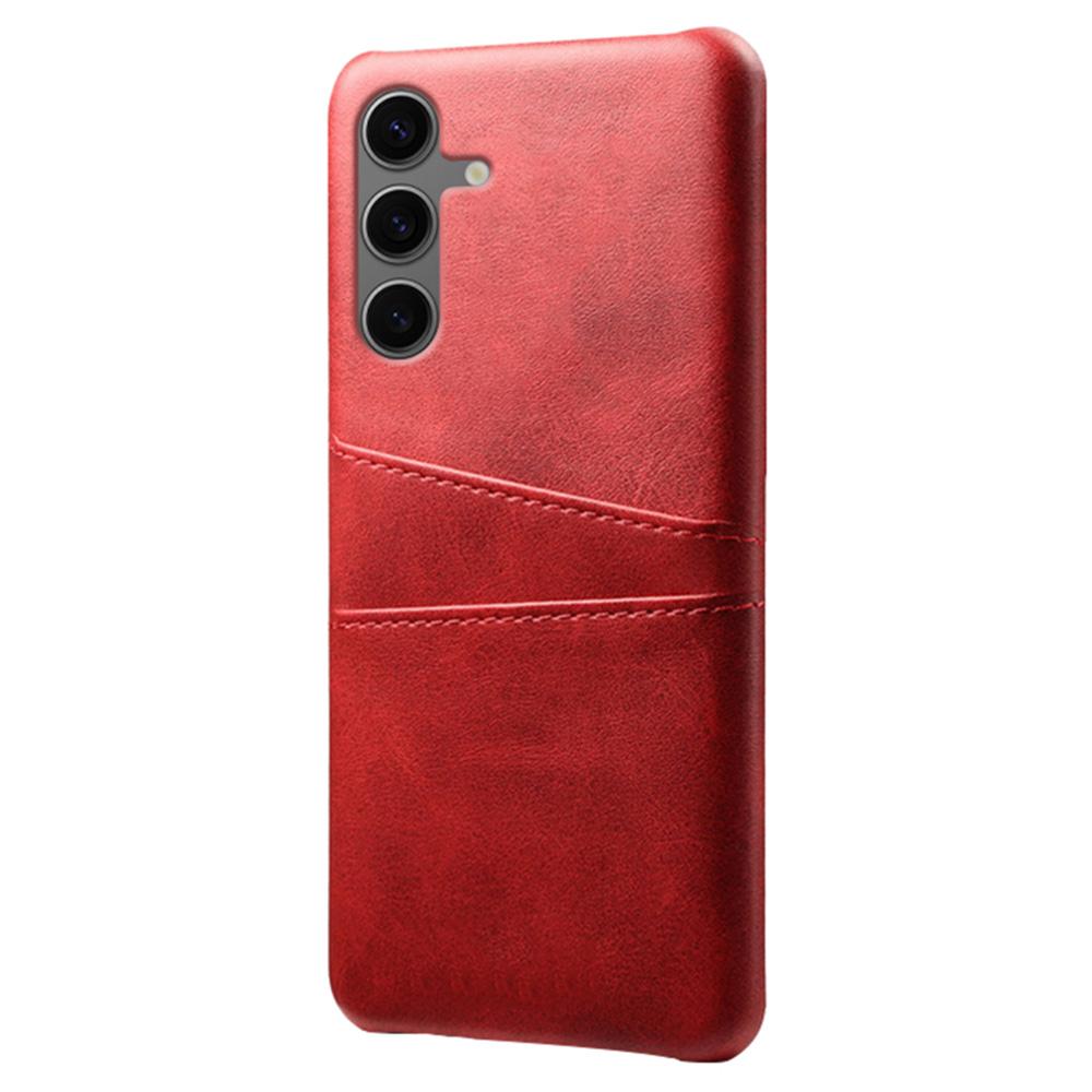 For Samsung Galaxy S24 FE Case Dual Card Slots PU Leather+Hard PC Phone Cover