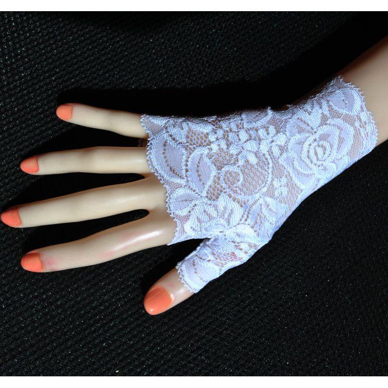 New Elastic Lace Half Finger Gloves Thin Short Finger Leakage Sun Protection Driving Non Slip UV Protection Scar Covering Tattoo