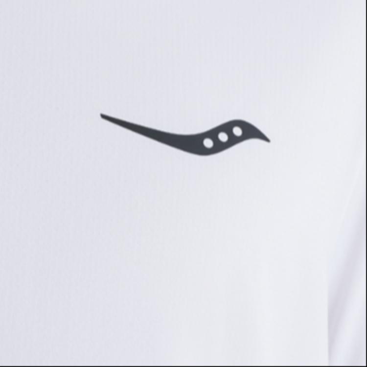 Saucony Logo Print Breathable Casual Round Neck Short Sleeve T-Shirt Men T-Shirts Pearl-White SC2229224-1